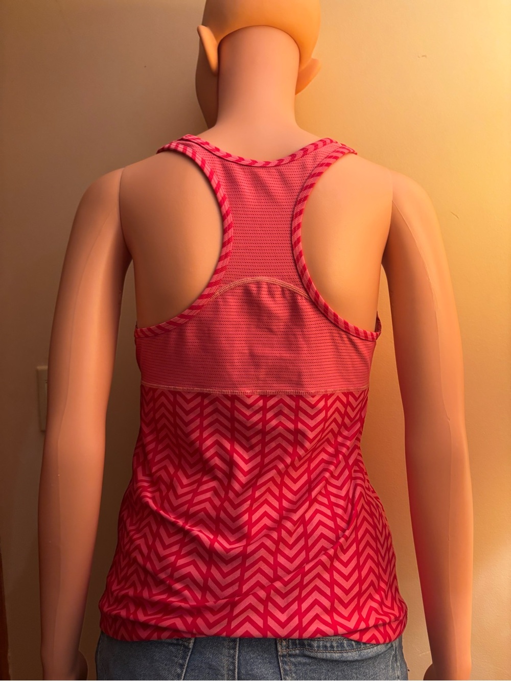 Nike Pink Chevron Racerback Tank Top